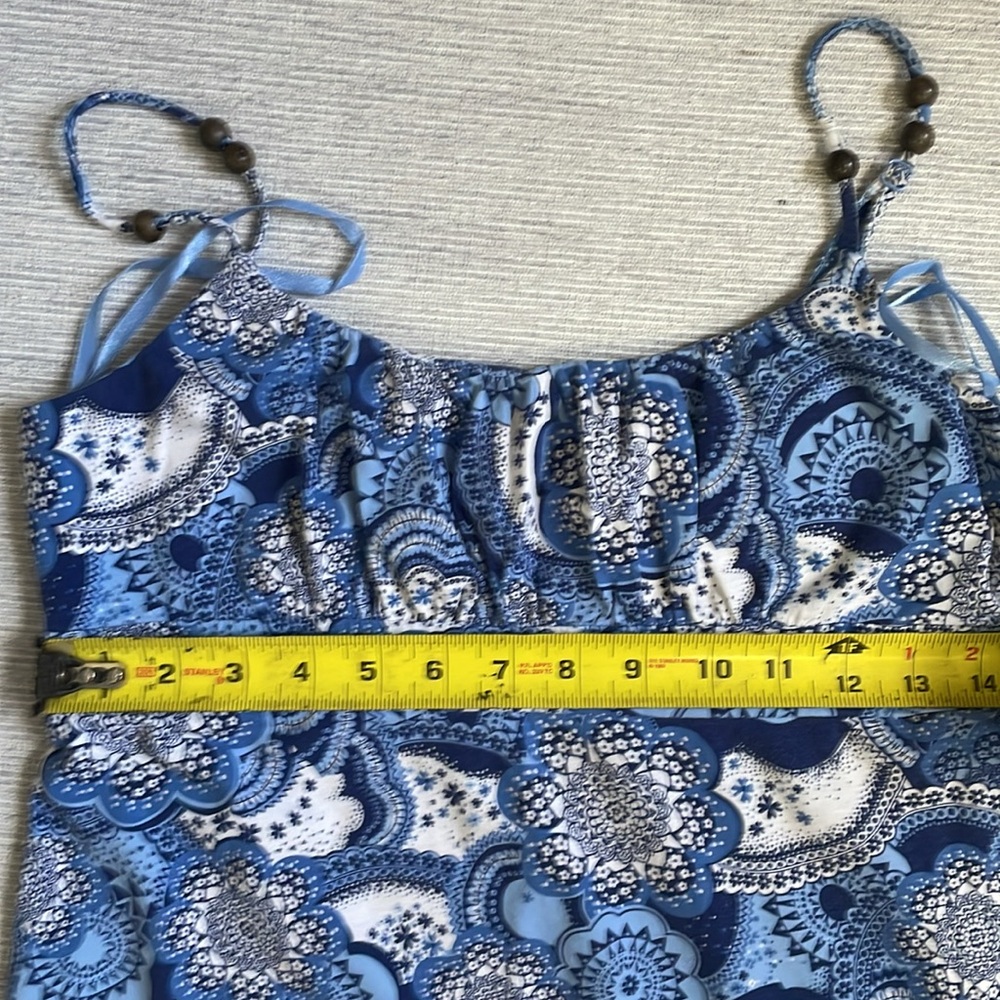 💙The Loft:  Blue paisley print summer dress - Picture 6 of 6